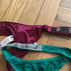 Victoria's Secret Green and Red Panties Intimates